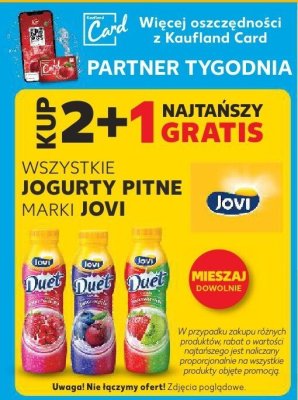 Jogurt pitny Jovi różne rodzaje promocja w Kaufland