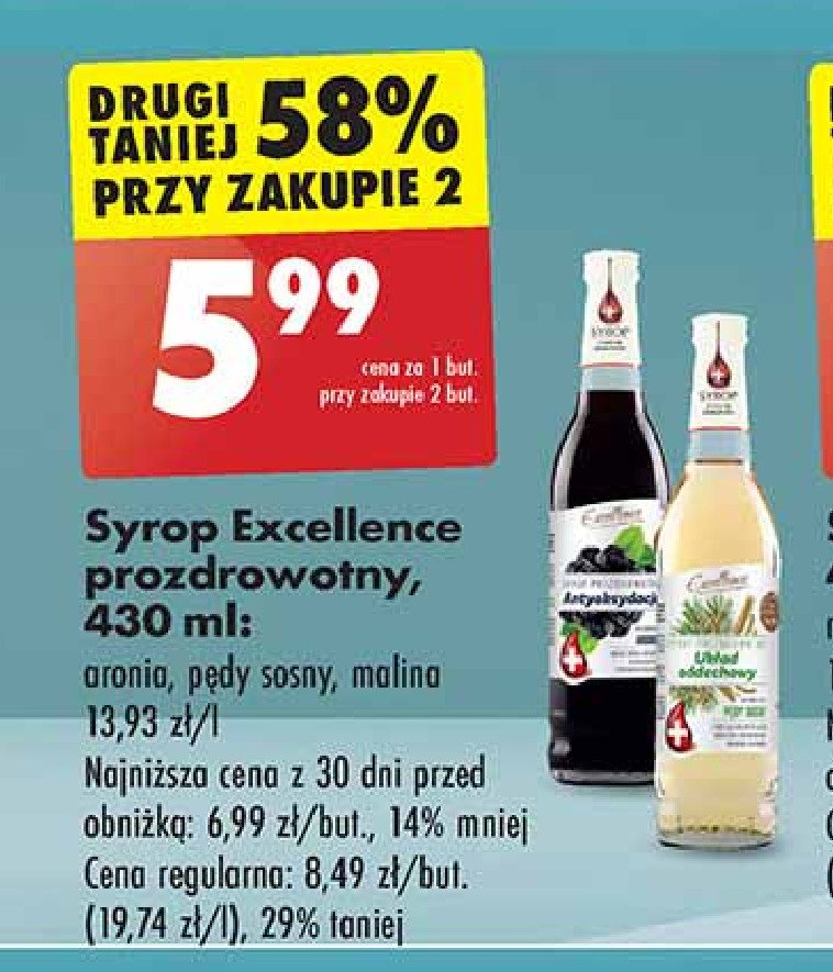 Syrop malinowy Excellence promocja