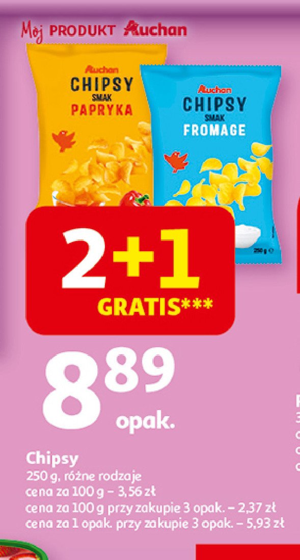Chipsy paprykowe Auchan promocja w Auchan