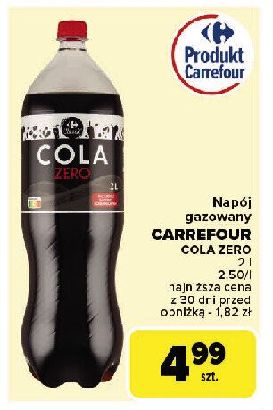 Napój cola zero Carrefour promocja w Carrefour Market