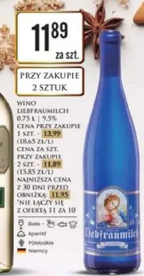 Wino Liebfraumilch promocja w Dino
