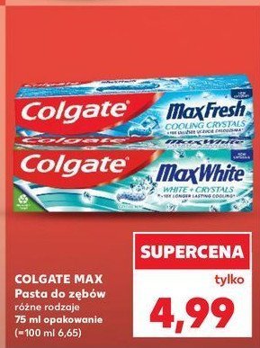 Pasta do zębów white crystals Colgate max white promocja