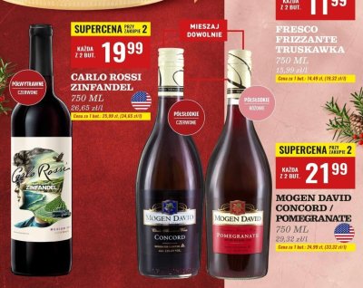Wino MOGEN DAVID CONCORD promocja w Biedronka