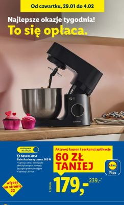 Robot kuchenny czarny SilverCrest 600 W promocja w Lidl