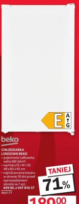 Chłodziarka LS9052WN Beko promocja w Selgros