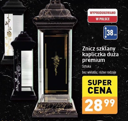 Znicz szklany kapliczka premium promocja