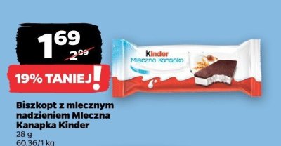 Baton Mleczna Kanapka Kinder promocja w Netto