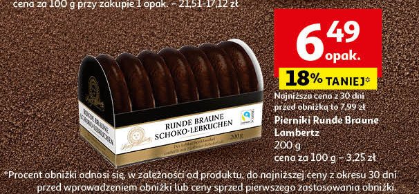 Pierniki runde braune Lambertz promocja