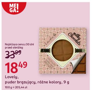 Puder brązujący milky chocolate LOVELY MATTE FACE BRONZER promocja w Rossmann