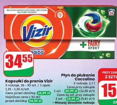 Płyn do płukania Coccolino promocja w Dino