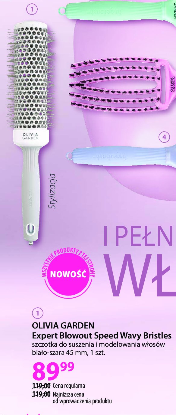 Szczotka do suszenia i modelowania włosów  expert blowout speed wavy bristles OLIVIA GARDEN promocja