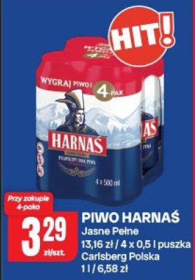 Piwo Harnaś Jasne Pełne promocja w Chorten