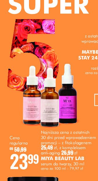 Serum wygładzające z kompeksem anti-aging 5% Miya beauty.lab Miya cosmetics promocja