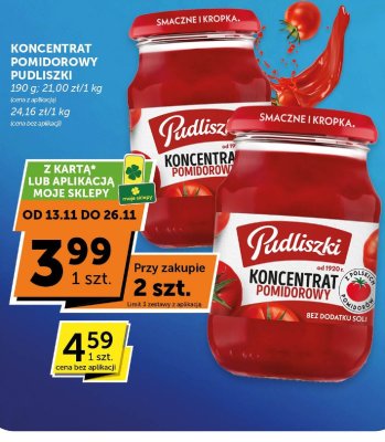 Koncentrat pomidorowy Pudliszki promocja w Groszek