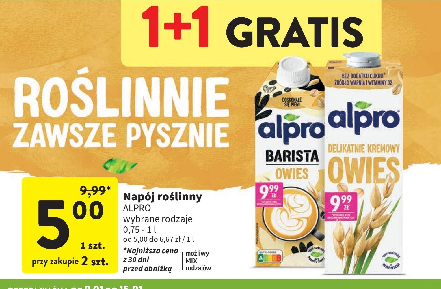 Napój owsiany Alpro promocja