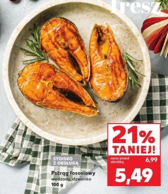 Pstrąg łososiowy wędzony, dzwonko 100 g promocja w Kaufland