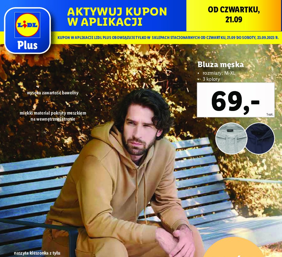 Bluza dresowa m臋ska m-xl promocja