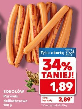 Parówki delikatesowe Sokołów promocja