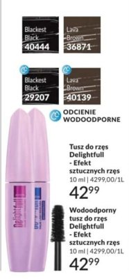Tusz do rzęs Avon Delightfull - efekt sztucznych rzęs promocja w AVON