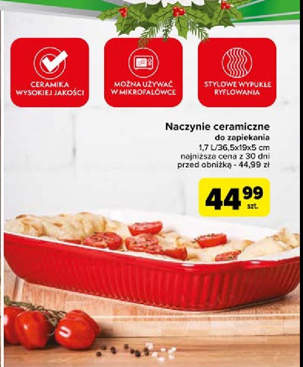 Naczynie ceramiczne do zapiekania promocja w Carrefour