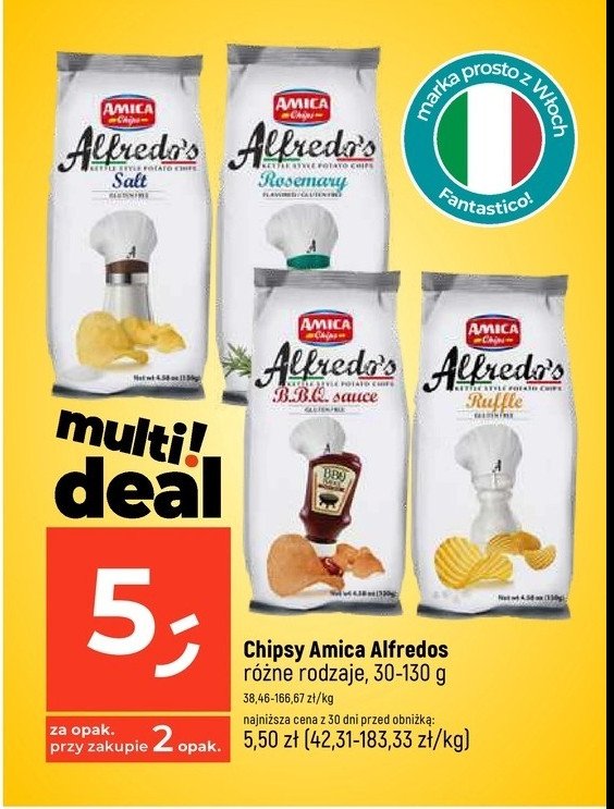 Chipsy alfredo's z truflami AMICA CHIPS promocja