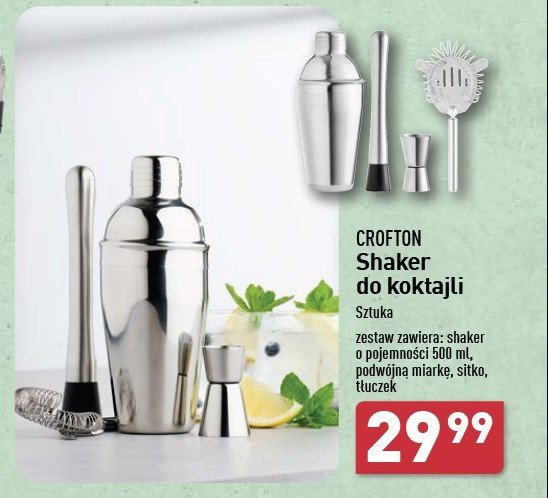 Shaker do koktajli 500 ml Crofton promocja w Aldi