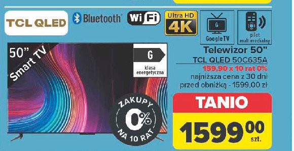 Telewizor qled 50" 50c635a Tcl promocja