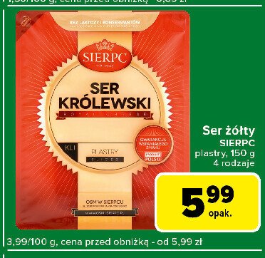 Ser królewski plastry Sierpc promocja