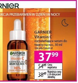 Serum na noc Garnier vitamin c promocja
