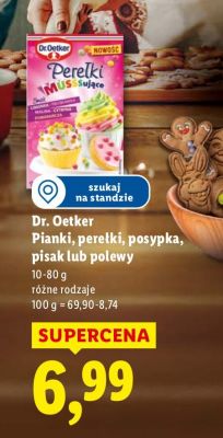 Płatki, perełki, posypka, pisak lub polewy Dr. Oetker promocja w Lidl