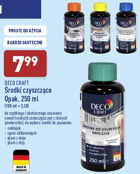 Preparat do usuwania naklejek Deco craft promocja