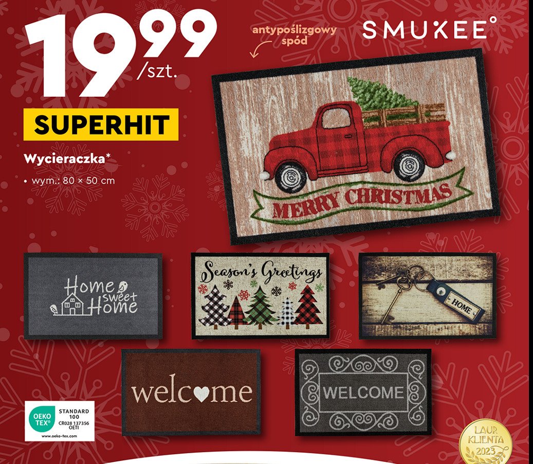 Wycieraczka 80 x 50 cm Smukee promocja