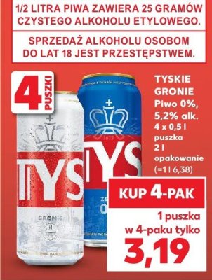 Piwo Tyskie Gronie  promocja w Kaufland
