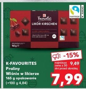 Wiśnie w likierze K-classic favourites promocja w Kaufland