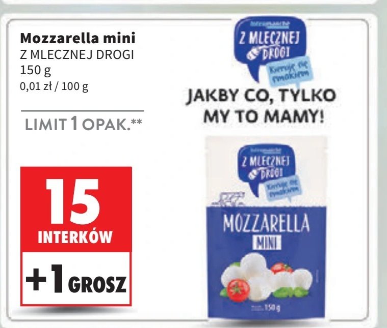 Mozzarella mini Z mlecznej drogi promocja w Intermarche