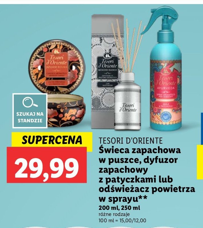 Dyfuzor z patyczkami Tesori d'oriente ayurveda promocja w Lidl