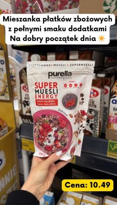 Muesli super energy white mulberry, maca, chia  promocja w Kaufland