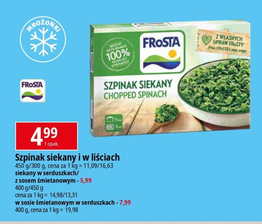 Szpinak w sosie śmietanowym Frosta promocja