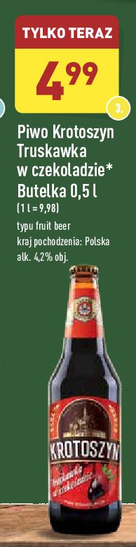 Piwo KROTOSZYN TRUSKAWKA W CZEKOLADZIE promocja