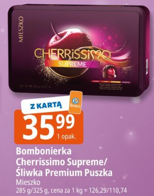 Bombonierka Cherrissimo Supreme/Śliwka Premium puszka promocja w Leclerc