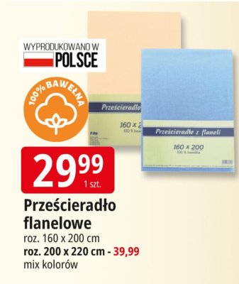 Prześcieradło flanelowe Leclerc promocja w Leclerc