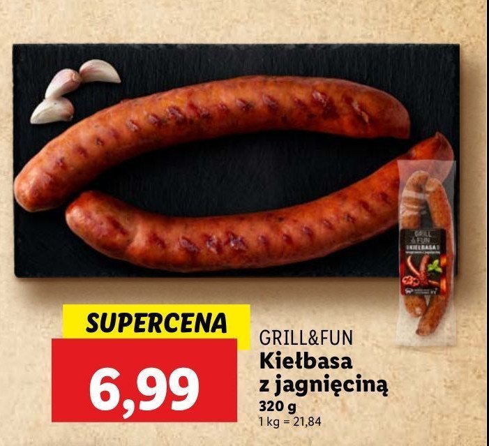Kiełbasa z jagnięciną Grill and fun promocja w Lidl