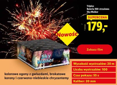 Bateria 100-strzałowa Sky Walker promocja w Lidl