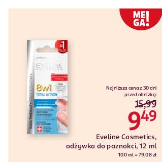 Odżywka do paznokci 8in1 total action Eveline professional promocja