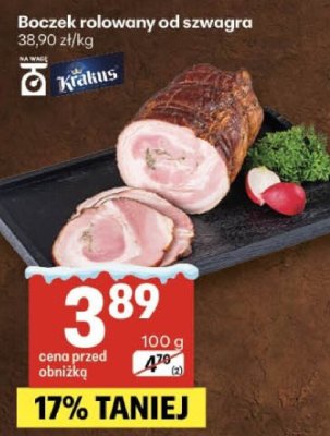 Boczek rolowany od szwagra Krähus promocja w Delikatesy Centrum