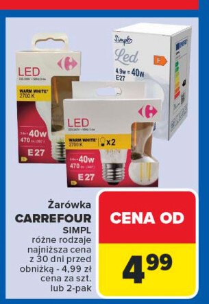 呕ar贸wka led 40w e27 Carrefour promocja