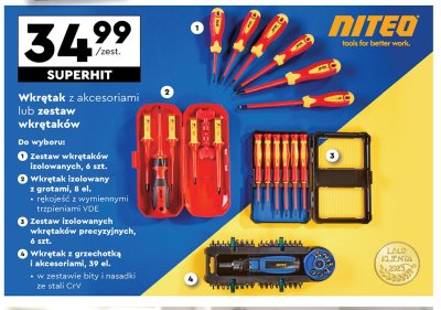 Wkrętaki izolowane precyzyjne Niteo tools promocja