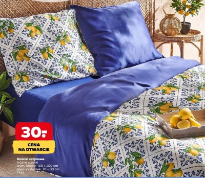 Pościel satynowa 160x200cm + 2x 70x80cm promocja w Netto