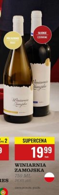 Wino WINIARNIA ZAMOJSKA promocja w Biedronka