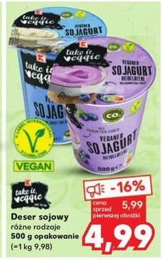 Veggiegurt sojowy jagodowy K-classic takie it veggie promocja